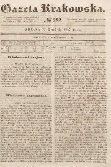 Gazeta Krakowska. 1847, nr 292