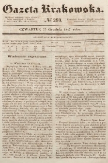 Gazeta Krakowska. 1847, nr 293