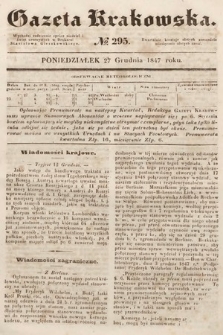 Gazeta Krakowska. 1847, nr 295
