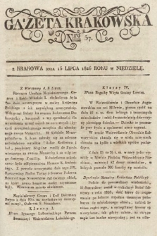 Gazeta Krakowska. 1826, nr 57