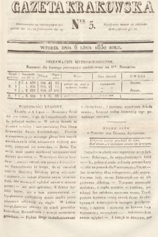 Gazeta Krakowska. 1830, nr 5