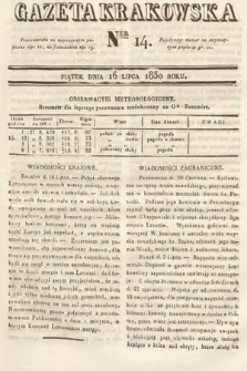 Gazeta Krakowska. 1830, nr 14