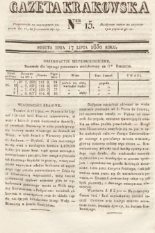 Gazeta Krakowska. 1830, nr 15