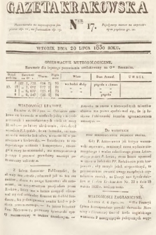 Gazeta Krakowska. 1830, nr 17