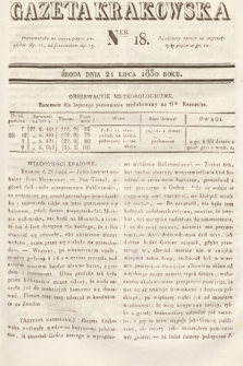 Gazeta Krakowska. 1830, nr 18