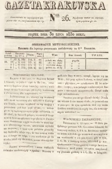 Gazeta Krakowska. 1830, nr 26