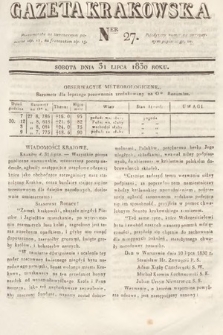 Gazeta Krakowska. 1830, nr 27