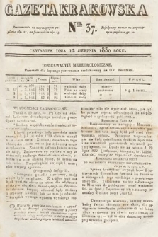 Gazeta Krakowska. 1830, nr 37