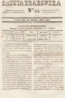Gazeta Krakowska. 1830, nr 44