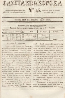 Gazeta Krakowska. 1830, nr 45