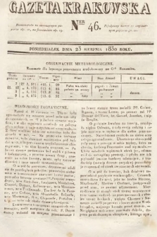 Gazeta Krakowska. 1830, nr 46