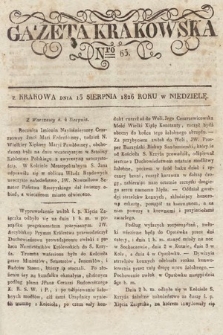 Gazeta Krakowska. 1826, nr 65