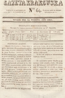 Gazeta Krakowska. 1830, nr 64