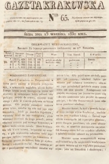 Gazeta Krakowska. 1830, nr 65