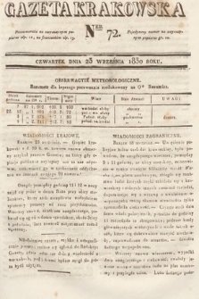 Gazeta Krakowska. 1830, nr 72