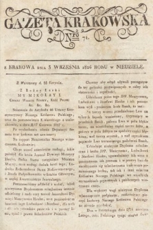 Gazeta Krakowska. 1826, nr 71