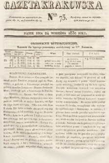 Gazeta Krakowska. 1830, nr 73