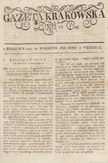 Gazeta Krakowska. 1826, nr 73