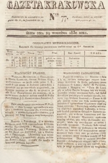 Gazeta Krakowska. 1830, nr 77