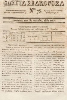 Gazeta Krakowska. 1830, nr 78