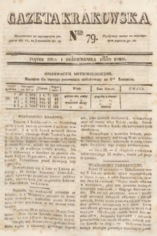 Gazeta Krakowska. 1830, nr 79