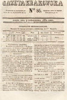 Gazeta Krakowska. 1830, nr 86