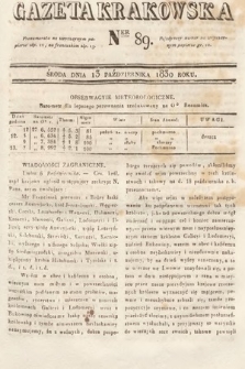 Gazeta Krakowska. 1830, nr 89