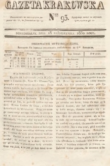 Gazeta Krakowska. 1830, nr 93