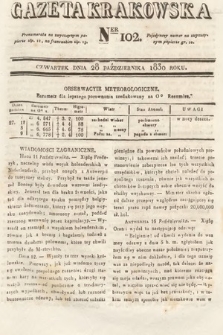 Gazeta Krakowska. 1830, nr 102