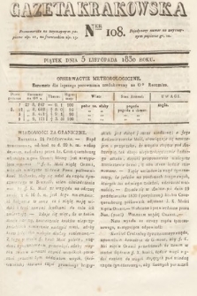 Gazeta Krakowska. 1830, nr 108