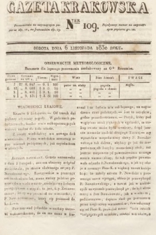 Gazeta Krakowska. 1830, nr 109