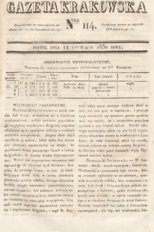 Gazeta Krakowska. 1830, nr 114