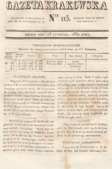 Gazeta Krakowska. 1830, nr 115