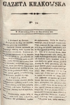Gazeta Krakowska. 1800, nr 34