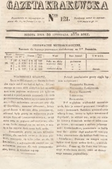 Gazeta Krakowska. 1830, nr 121