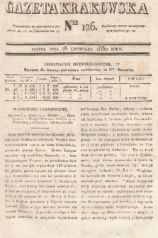 Gazeta Krakowska. 1830, nr 126