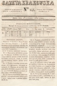 Gazeta Krakowska. 1830, nr 141