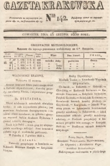 Gazeta Krakowska. 1830, nr 142