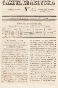 Gazeta Krakowska. 1830, nr 145