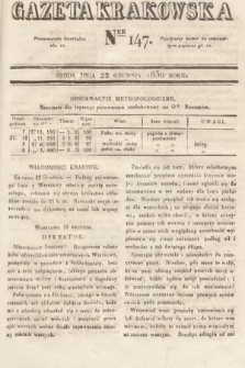 Gazeta Krakowska. 1830, nr 147