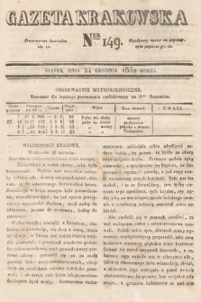 Gazeta Krakowska. 1830, nr 149