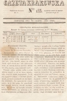 Gazeta Krakowska. 1830, nr 153