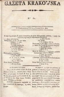 Gazeta Krakowska. 1800, nr 62