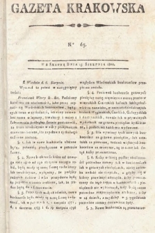 Gazeta Krakowska. 1800, nr 65