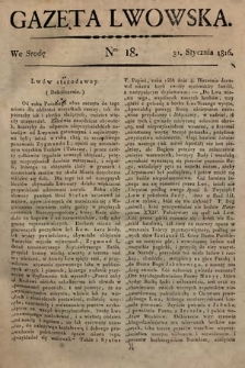 Gazeta Lwowska. 1816, nr 18