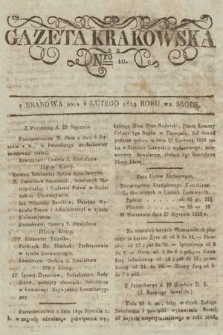 Gazeta Krakowska. 1829, nr 10