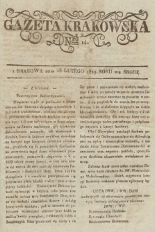 Gazeta Krakowska. 1829, nr 14