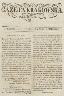 Gazeta Krakowska. 1829, nr 21