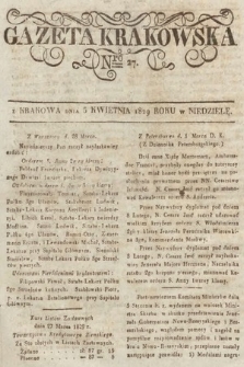 Gazeta Krakowska. 1829, nr 27