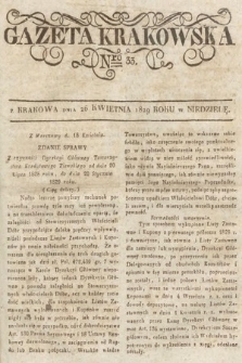 Gazeta Krakowska. 1829, nr 33
